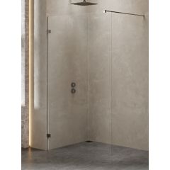 New Trendy Avexa Gunmetal Brushed EXK7095 ścianka prysznicowa walk-in 120 cm szczotkowany/szkło przezroczyste