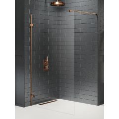 New Trendy Avexa Copper Brushed EXK7139 ścianka prysznicowa walk-in 120 cm miedź szczotkowany/szkło przezroczyste