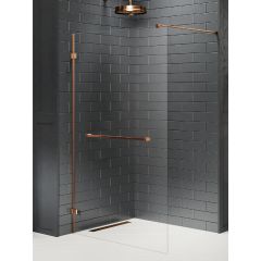 New Trendy Avexa Copper Brushed EXK7164 ścianka prysznicowa walk-in 50 cm miedź szczotkowany/szkło przezroczyste