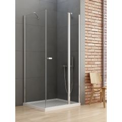 New Trendy New Soleo K0394 kabina prysznicowa 90x80 cm prostokątna chrom połysk/szkło przezroczyste