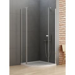 New Trendy New Soleo K0415 kabina prysznicowa 80x80 cm półokrągła chrom połysk/szkło przezroczyste