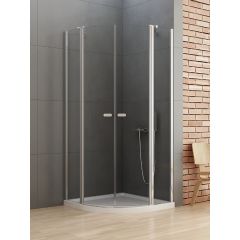 New Trendy New Soleo K0418 kabina prysznicowa 80x80 cm półokrągła chrom połysk/szkło przezroczyste
