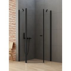 New Trendy New Soleo Black K0612 kabina prysznicowa 80x80 cm czarny mat/szkło przezroczyste