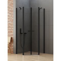 New Trendy New Soleo Black K0617 kabina prysznicowa 90x90 cm czarny mat/szkło przezroczyste