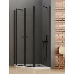 New Trendy New Soleo Black K0618 kabina prysznicowa 100x80 cm czarny mat/szkło przezroczyste