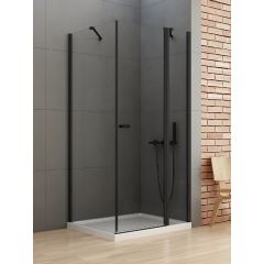 New Trendy New Soleo Black K0690 kabina prysznicowa 120x120 cm kwadratowa czarny mat/szkło przezroczyste