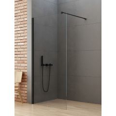 New Trendy New Soleo Black K0765WP ścianka prysznicowa walk-in 50 cm czarny mat/szkło przezroczyste