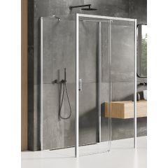 New Trendy Prime K0847 kabina prysznicowa 110x100 cm prostokątna chrom połysk/szkło przezroczyste