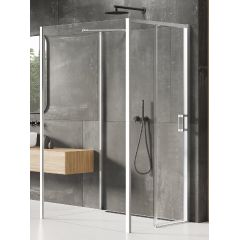 New Trendy Prime K1255 kabina prysznicowa 100x100 cm kwadratowa chrom połysk/szkło przezroczyste