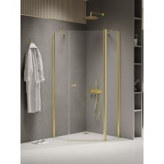 New Trendy New Soleo Light Gold K1664 kabina prysznicowa 90x90 cm złoty połysk/szkło przezroczyste