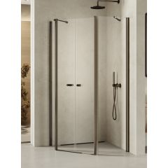 New Trendy New Soleo Gunmetal Brushed K1713 kabina prysznicowa 100x80 cm grafitowy szczotkowany/szkło przezroczyste