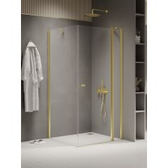 New Trendy New Soleo Light Gold K1870 kabina prysznicowa 120x80 cm prostokątna złoty połysk/szkło przezroczyste