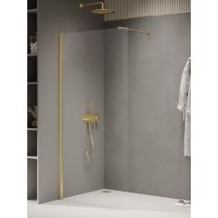 New Trendy New Soleo Light Gold K2097WP ścianka prysznicowa walk-in 110 cm złoty połysk/szkło przezroczyste