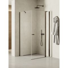 New Trendy New Soleo Gunmetal Brushed K2168 kabina prysznicowa 120x80 cm prostokątna grafitowy szczotkowany/szkło przezroczyste