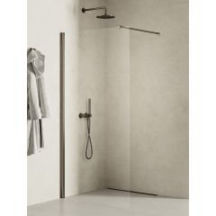 New Trendy New Soleo Gunmetal Brushed K2263WP ścianka prysznicowa walk-in 110 cm grafitowy szczotkowany/szkło przezroczyste
