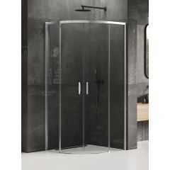 New Trendy Prime K3554 kabina prysznicowa 80x80 cm półokrągła chrom połysk/szkło przezroczyste