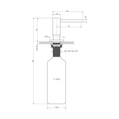 Omnires Modern Project MP60723BL dozownik do mydła 500 ml czarny Omnires Modern Project MP60723BL dozownik do mydła 500 ml czarny