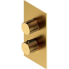 Omnires Contour CT8036GLB bateria wannowo-prysznicowa podtynkowa termostatyczna złota