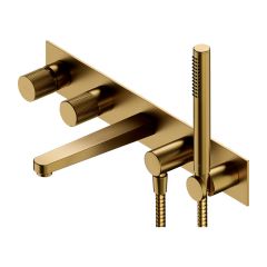 Omnires Contour CT80371GLB bateria wannowo-prysznicowa podtynkowa złota