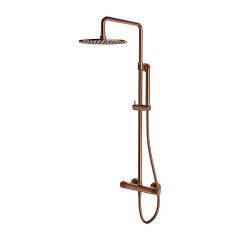 Omnires Contour CT8044CPB zestaw prysznicowy ścienny z deszczownicą miedź