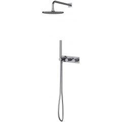 Omnires Contour SYSCT10CR zestaw prysznicowy podtynkowy z deszczownicą chrom