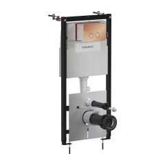 Omnires Eco Flush Set STFWCECO1R45RCP stelaż podtynkowy z przyciskiem spłukującym do miski wc wiszącej