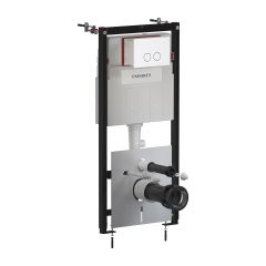 Omnires Eco Flush Set STFWCECO1R45RWM stelaż podtynkowy z przyciskiem spłukującym do miski wc wiszącej