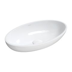 Omnires M+ CreteBP umywalka 51x30 cm owalna nablatowa biała