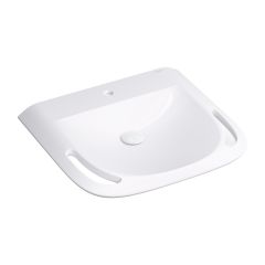 Omnires Hold M+ HOLDUWBP umywalka 60x55 cm ścienna dla niepełnosprawnych biała