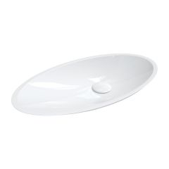 Omnires M+ MaltaBP umywalka 59x31 cm owalna nablatowa biała