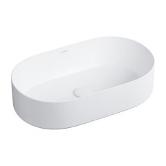 Omnires Mesa MESA530BM umywalka 53x32 cm owalna nablatowa biała