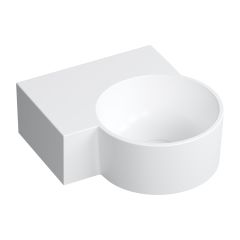 Omnires Ovo M+ OVO335UWLBM umywalka 33x34 cm narożna ścienna-nablatowa biała