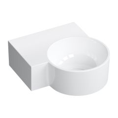 Omnires Ovo M+ OVO335UWLBP umywalka 33x34 cm narożna ścienna-nablatowa