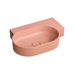 Omnires Ovo M+ OVO645UWPCO umywalka 64x44 cm narożna ścienna-nablatowa różowa