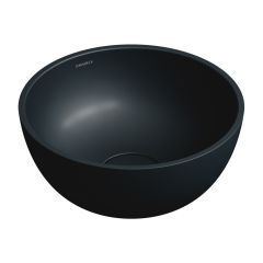 Omnires Shell M+ SHELL350UNBLV umywalka 35x35 cm okrągła nablatowa czarna