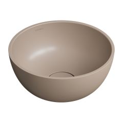 Omnires Shell M+ SHELL350UNDB umywalka 35x35 cm okrągła podblatowa brąz/beż