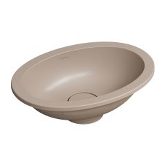 Omnires Shell M+ SHELL380UPDB umywalka 38x25 cm owalna podblatowa brąz/beż