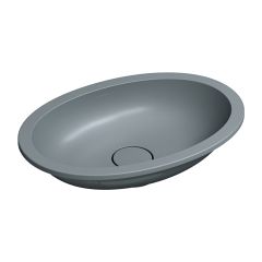 Omnires Shell M+ SHELL480UPAG umywalka 48x31 cm owalna podblatowa szary/kamień