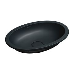 Omnires Shell M+ SHELL480UPBLV umywalka 48x31 cm owalna podblatowa czarna