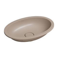 Omnires Shell M+ SHELL480UPDB umywalka 48x31 cm owalna podblatowa brąz/beż