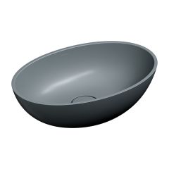 Omnires Shell M+ SHELL500UNAG umywalka 50x32 cm owalna nablatowa szary/kamień