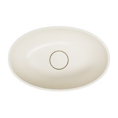 Omnires Shell M+ SHELL500UNWS umywalka 50x32 cm owalna podblatowa brąz/beż