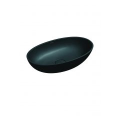 Omnires Shell M+ SHELLUNBLV umywalka 60x35 cm owalna nablatowa czarna