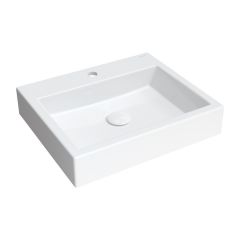 Omnires M+ Thasos500BP umywalka 50x42 cm prostokątna ścienna-nablatowa biała