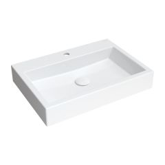 Omnires M+ THASOS600BP umywalka 60x42 cm prostokątna nablatowa biała