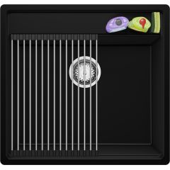 Primagran Bergen Max 60 Low Cut zlewozmywak granitowy 56x53 cm czarny O_OB6KC-001