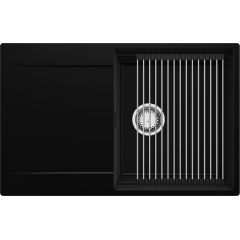 Primagran San Francisco XXL 780-50 Level zlewozmywak granitowy 78x50 cm czarny O_OHFKC-001