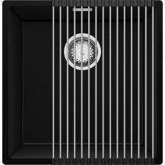Primagran Monaco XXL 50 Slim zlewozmywak granitowy 47x46 cm czarny O_OL5KC-001