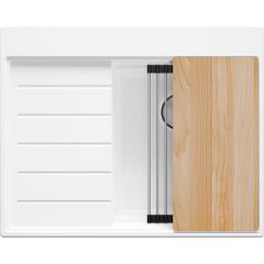 Primagran Sydney OOTLKW001 zlewozmywak granitowy 62x50 cm biały