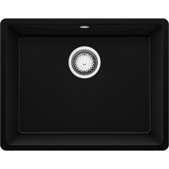 Primagran Wenecja XL 60 Easy zlewozmywak granitowy 56x44 cm czarny O_OW6KC-001